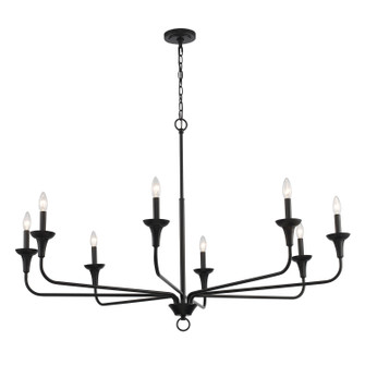 Eight Light Chandelier in Black (110|71948 BK)