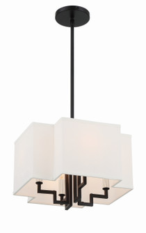 Upham Estates Four Light Pendant/Semi Flush Mount in Coal w/Polished Nickel (7|2954-572)