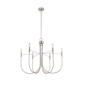 Foundry Six Light Chandelier in Brushed Nickel (78|AC12226BN)