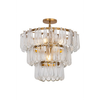 Vionne Five Light Semi-Flush Mount in Legacy Brass (7|12654-732)