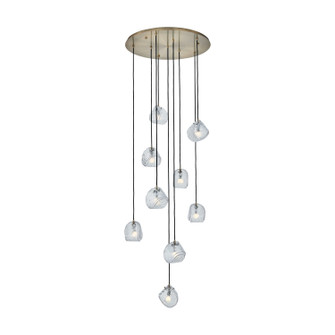 Pallina Nine Light Chandelier in Winter Brass (33|529553WBBC)