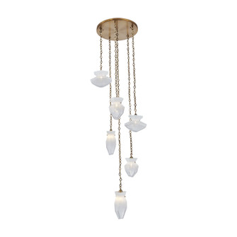 Bolsa Six Light Chandelier in Winter Brass (33|528352WBWT)