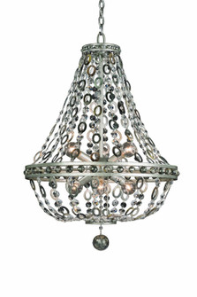 Lucia Six Light Pendant in Vintage Silver Leaf (238|029951-042)