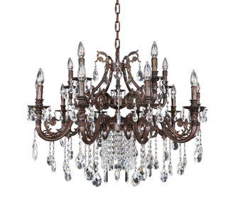 Avelli 15 Light Chandelier in Sienna Bronze W-Antique Silver Leaf accents. (238|025651-013-FR001)