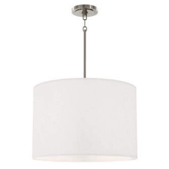 Jack Four Light Pendant in Shannon Oyster Fabric w/Polished Nickel (165|S496)