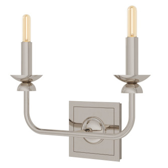 William Two Light Wall Sconce in Polished Nickel (165|S274)