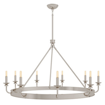 William Nine Light Chandelier in Polished Nickel (165|S270)