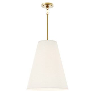 Chrissy Four Light Pendant in Shannon Oyster w/Modern Brass (165|494)