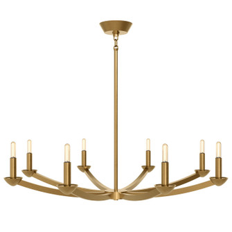 Goldie Eight Light Chandelier in Lacquered Burnished Brass (165|2953)