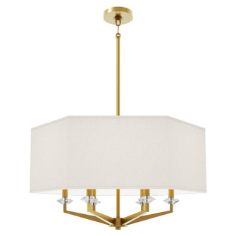 Jacqueline Six Light Pendant in Modern Brass w/Clear Crystal (165|1199)