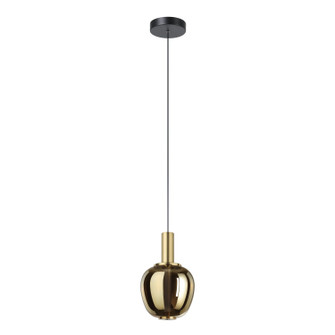 Fruitera LED Pendant in Black, Brushed Gold (217|390463A)