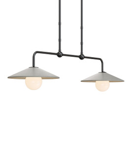 Bothy Two Light Pendant in Natural/Black/Frosted White (142|9500-0022)