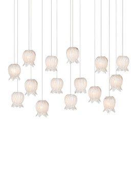 Polpo 15 Light Pendant in White/Silver (142|9000-1407)