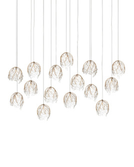 Banyan 15 Light Pendant in Antique Brass/Clear/Silver (142|9000-1391)