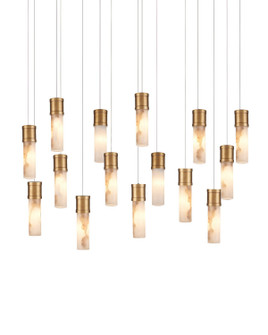 Cannula 15 Light Pendant in Vintage Brass/White/Silver (142|9000-1383)