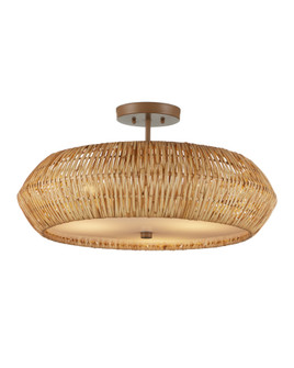 Antibes Three Light Semi-Flush Mount in Natural/Khaki/White (142|9000-1347)