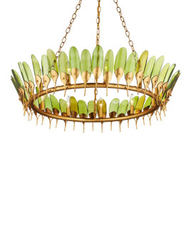 Selavy 11 Light Chandelier in Green/Contemporary Gold Leaf/Contemporary Gold (142|9000-1337)