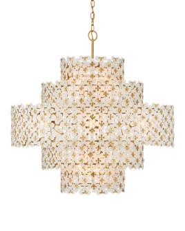 Spring Flower 12 Light Chandelier in Frosted/Brass (142|9000-1331)