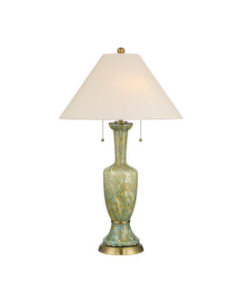 Classico Two Light Table Lamp in Green/Beige/Antique Brass (142|6000-1069)