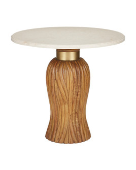 Tassel Entry Table in Morel Brown/Natural/Brushed Brass (142|3000-0335)