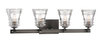 Graham Avenue Four Light Bath in Smoked Iron And Brushed Nickel (7|2734-709)