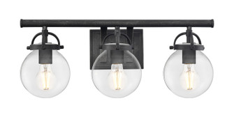 Downtown Urban Three Light Bath Vanity in Weathered Zinc (405|416-3W-WZ-G202-6)