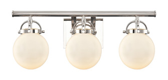 Downtown Urban Three Light Bath Vanity in Polished Nickel (405|416-3W-PN-G201-6)