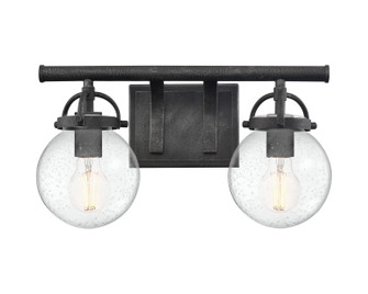 Downtown Urban Two Light Bath Vanity in Weathered Zinc (405|416-2W-WZ-G204-6)