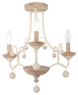 Colonial Charm Three Light Semi Flush Mount in White Wash & Sun Dried Clay (7|2662-717)