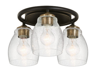 Winsley Three Light Semi Flush Mount in Coal And Stained Brass (7|2438-878)