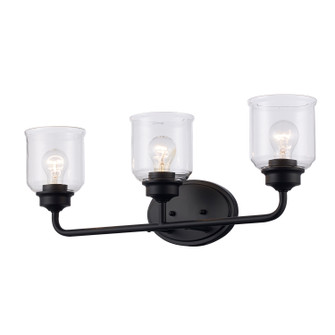 Zoe Three Light Vanity in Black (110|72053 BK)