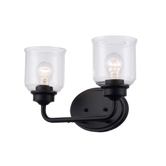 Zoe Two Light Vanity in Black (110|72052 BK)