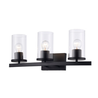 Carter Three Light Vanity in Black (110|72043 BK)