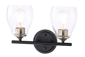 Winsley Two Light Wall Sconce in Coal w/Stained Brass (7|2432-878)