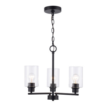 Kai Three Light Mini Chandelier in Black (110|72025-3 BK)
