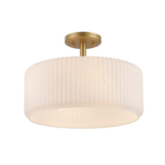 Quartz Quarters Four Light Semi-Flush Mount in Antique Gold / Frosted (110|16234 AG-FR)