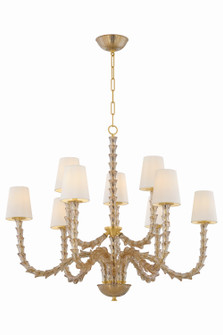 Calumet Nine Light Chandelier in Aged Brass (70|6849-AGB)