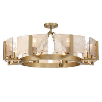 Aenon Eight Light Semi-Flush Mount in Brushed Champagne Brass (62|3164-8SF BCB-AWG)
