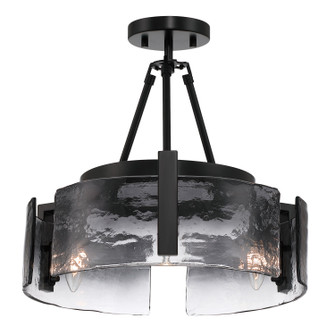 Aenon Three Light Semi-Flush Mount in Matte Black (62|3164-3SF BLK-SWG)
