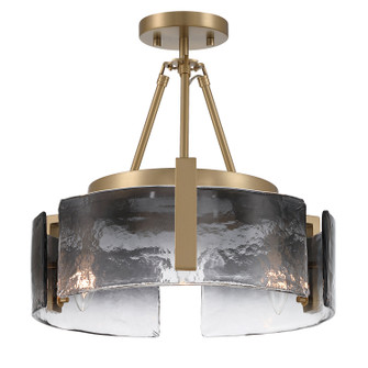 Aenon Three Light Semi-Flush Mount in Brushed Champagne Brass (62|3164-3SF BCB-SWG)