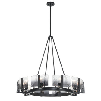 Aenon Ten Light Chandelier in Matte Black (62|3164-10 BLK-SWG)