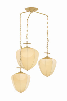 Hoshi Three Light Chandelier in Vintage Brass (68|580-44-VB)