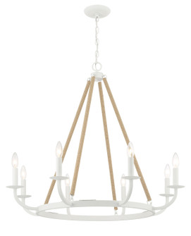 LANTON Eight Light Chandelier in Sand White (7|2128-655)