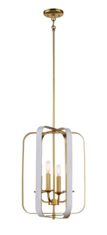 Aureum Four Light Pendant in Matte White W/ Honey Gold (7|1214-706)