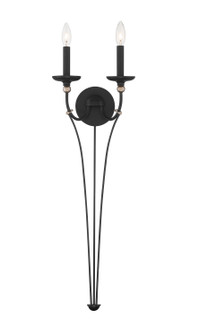Westchester County Two Light Wall Sconce in Sand Coal w/Skyline Gold Leaf (7|1042-677)