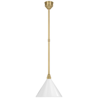 Academy Barn Light LED Pendant in Hand-Rubbed Antique Brass (268|TOB 5819HAB-WHT)