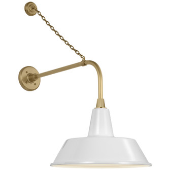 Academy Barn Light LED Barn Light in Hand-Rubbed Antique Brass (268|TOB 2810HAB/S2-WHT)