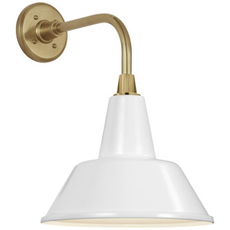 Academy Barn Light LED Barn Light in Hand-Rubbed Antique Brass (268|TOB 2808HAB/S1-WHT)