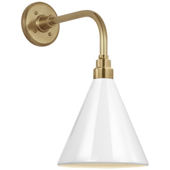 Academy Barn Light LED Barn Light in Hand-Rubbed Antique Brass (268|TOB 2808HAB/S10-WHT)