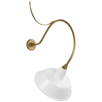 Academy Barn Light LED Barn Light in Hand-Rubbed Antique Brass (268|TOB 2806HAB/S2-WHT)